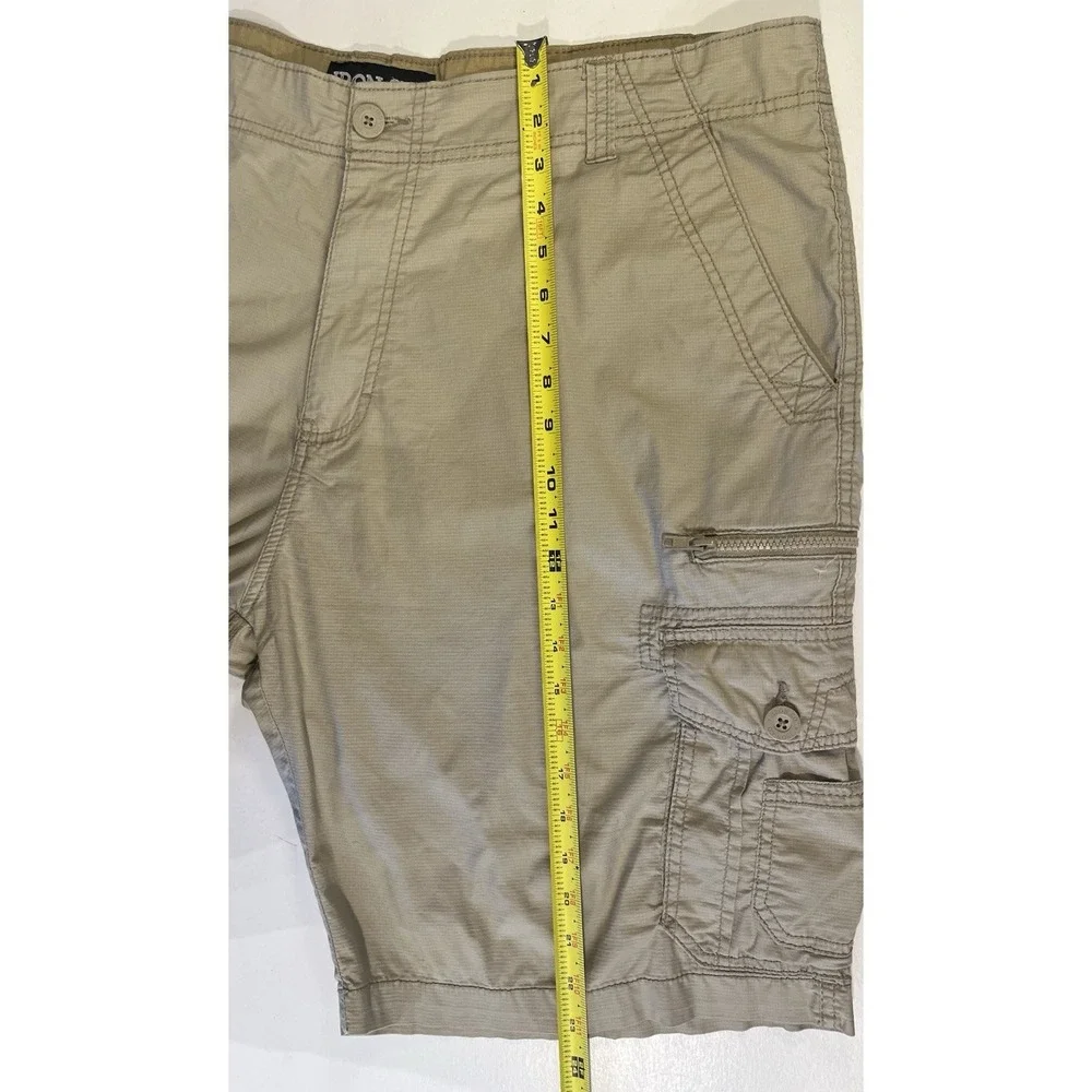 Iron Co Cargo Shorts Mens 40 Khaki Ripstop Stretch Utility Hiking Outdoor 40